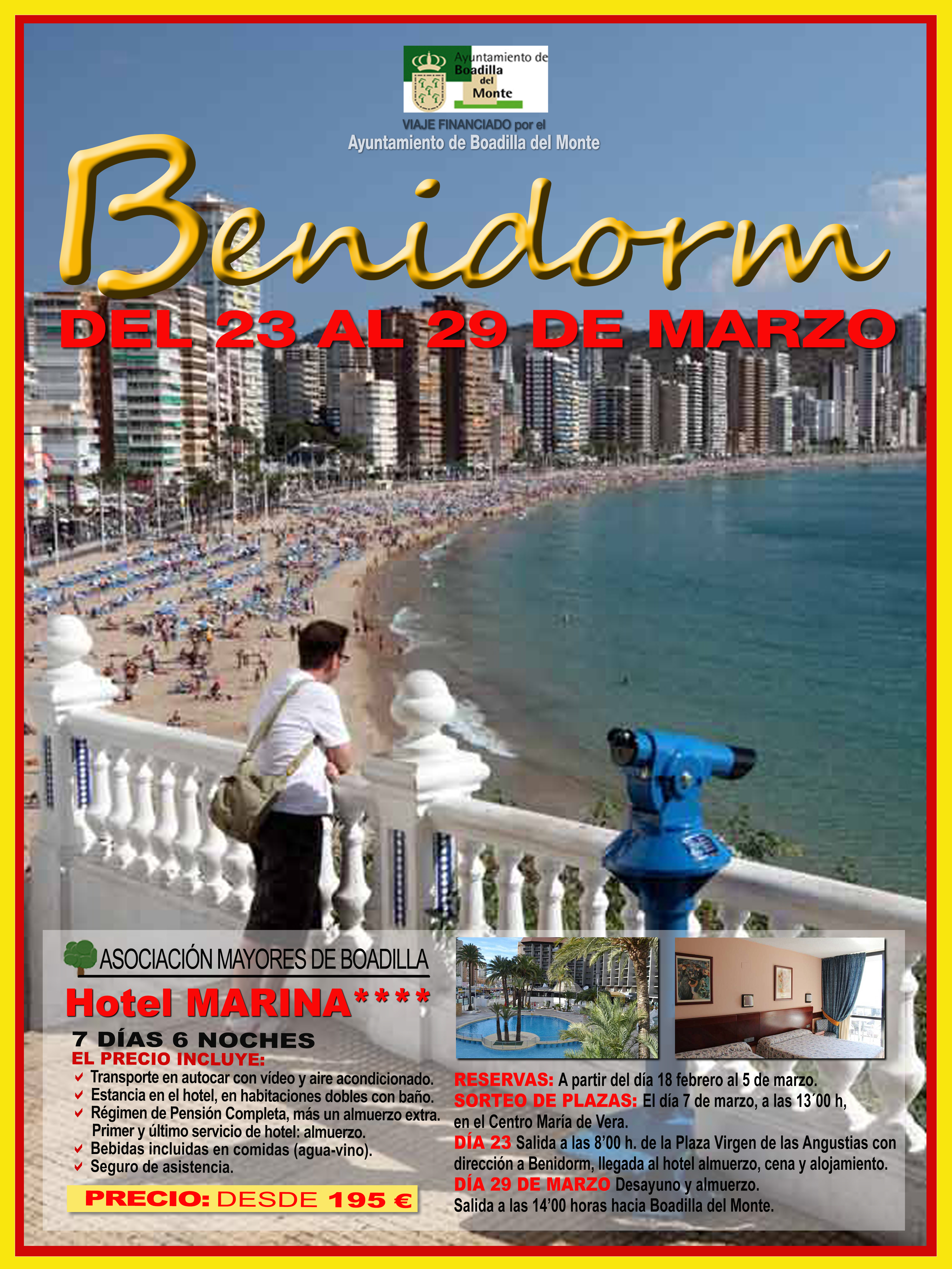 VACACIONES EN BENIDORM (23 AL 29 MARZO)