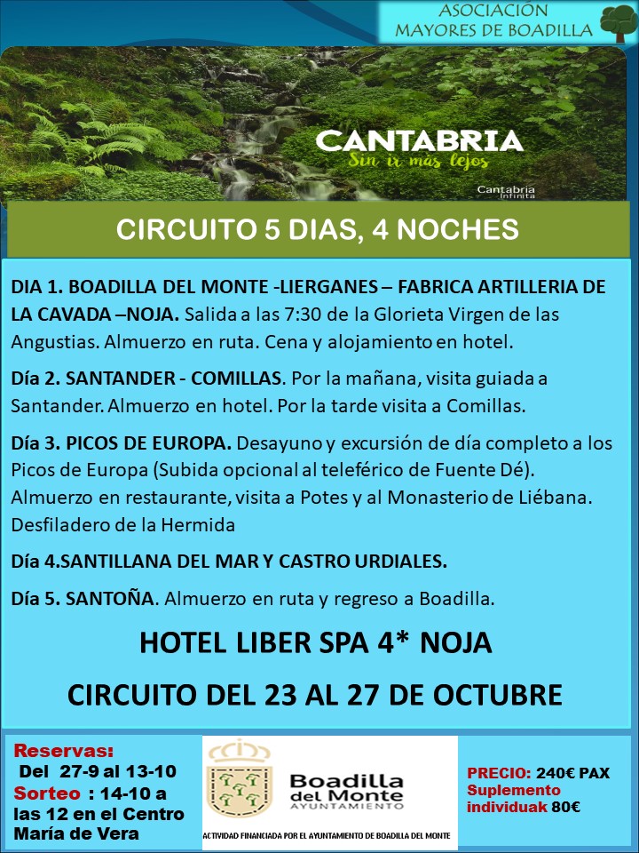 CANTABRIA (23 AL 27 OCTUBRE DE 2022)