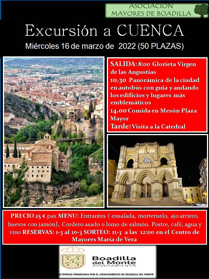 EXCURSIN A CUENCA (16 MARZO 2022)