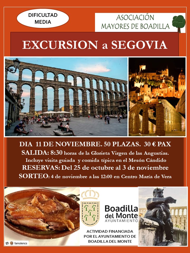 VISITA A SEGOVIA (11 DE NOVIEMBRE, 8:30 h)