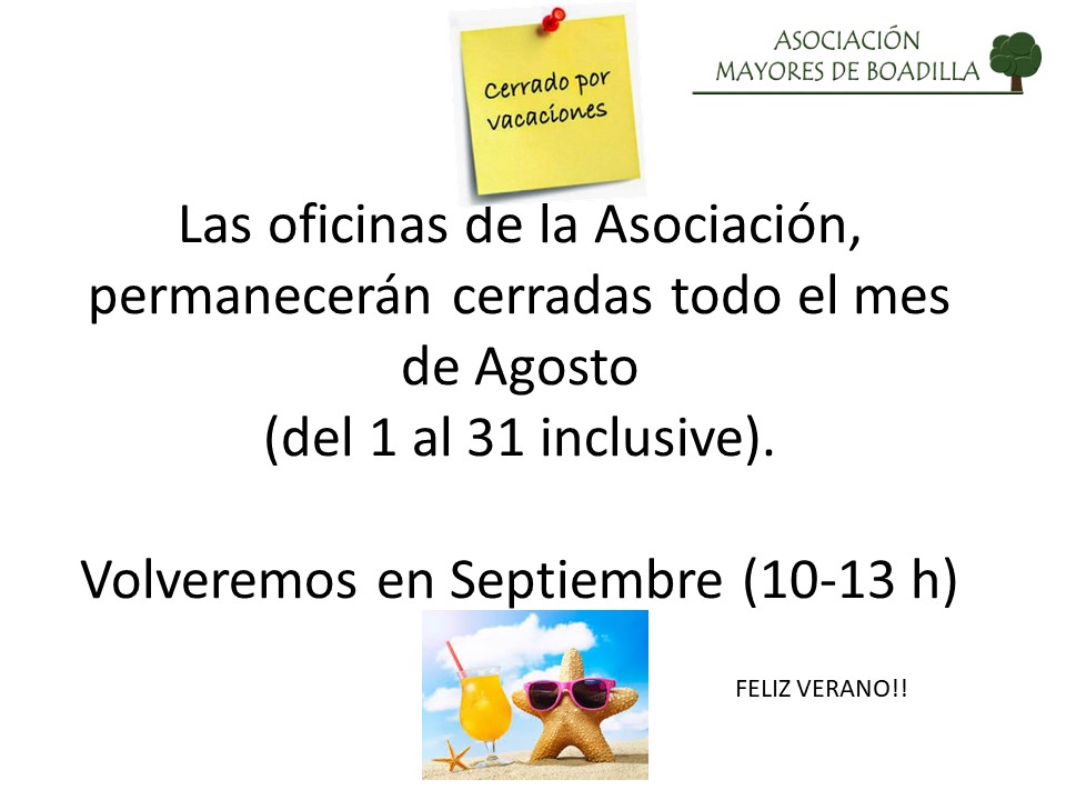CERRAMOS POR VACACIONES