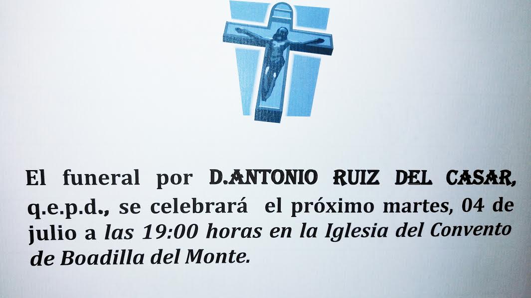 FUNERAL POR D. ANTONIO RUZ DEL CASAR